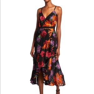 Dress the population black wrap dress